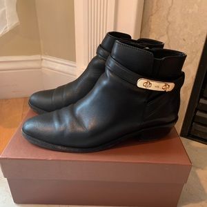 Coach calf leather shirt boots